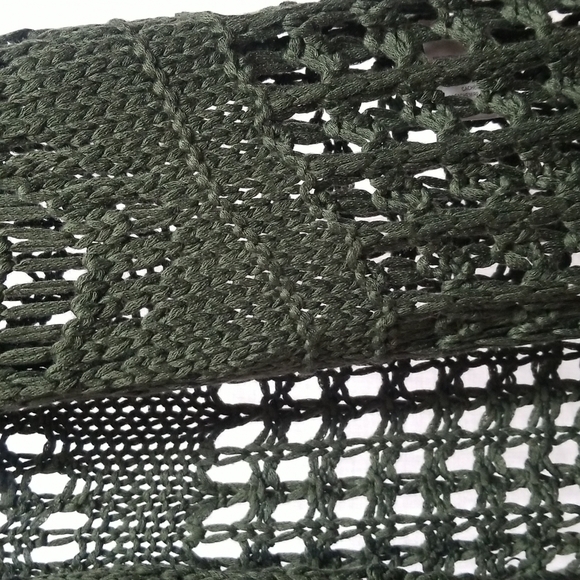 BLACK or green CROCHET CARDIGAN vest - Picture 6 of 7